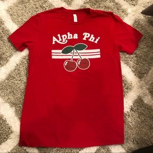 ALPHA PHI - Cherry red tee